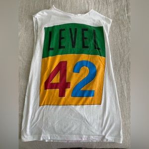 Vintage 80s Level 42 1986 World Tour Concert T-Shirt